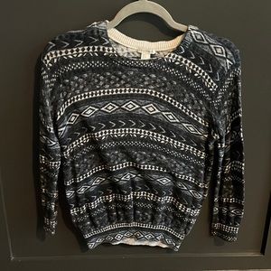 Black and white sweater size small